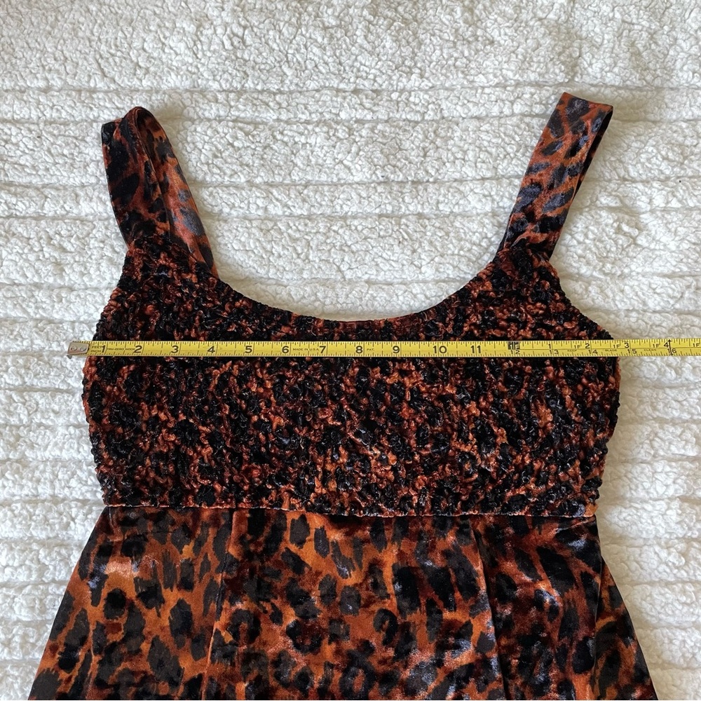 Free People Mini Dress in Brown and Black Leopard Print - Picture 8 of 10